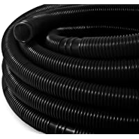WilTec Manguera Solar Piscina negracon Manguitos 38mm 21m 190g-m Tubo plástico Piscina Fabricado en Europa